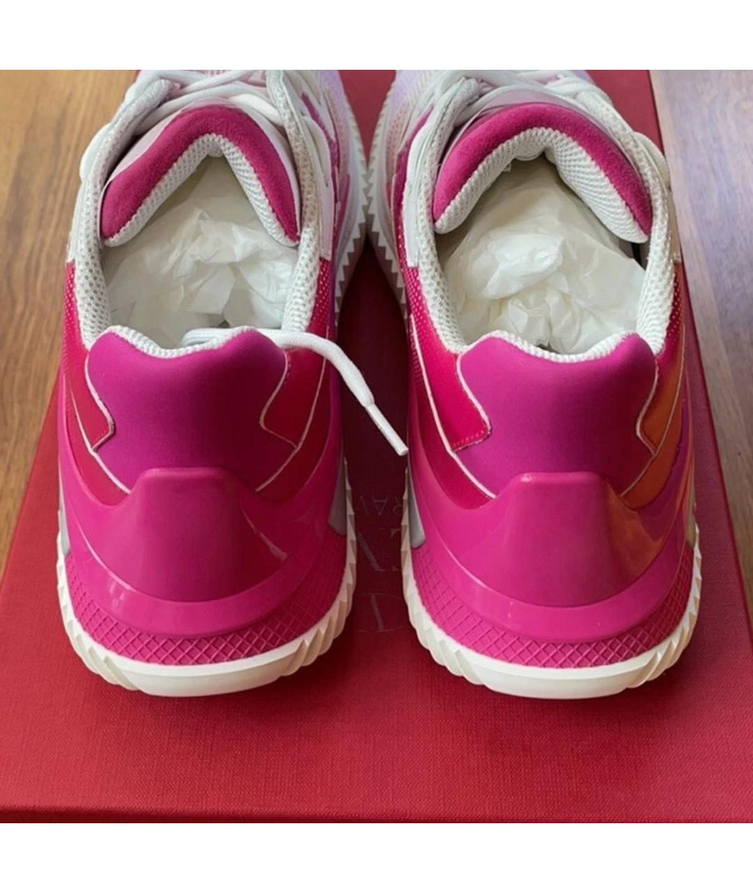 VALENTINO Розовые текстильные кроссовки, фото 3
