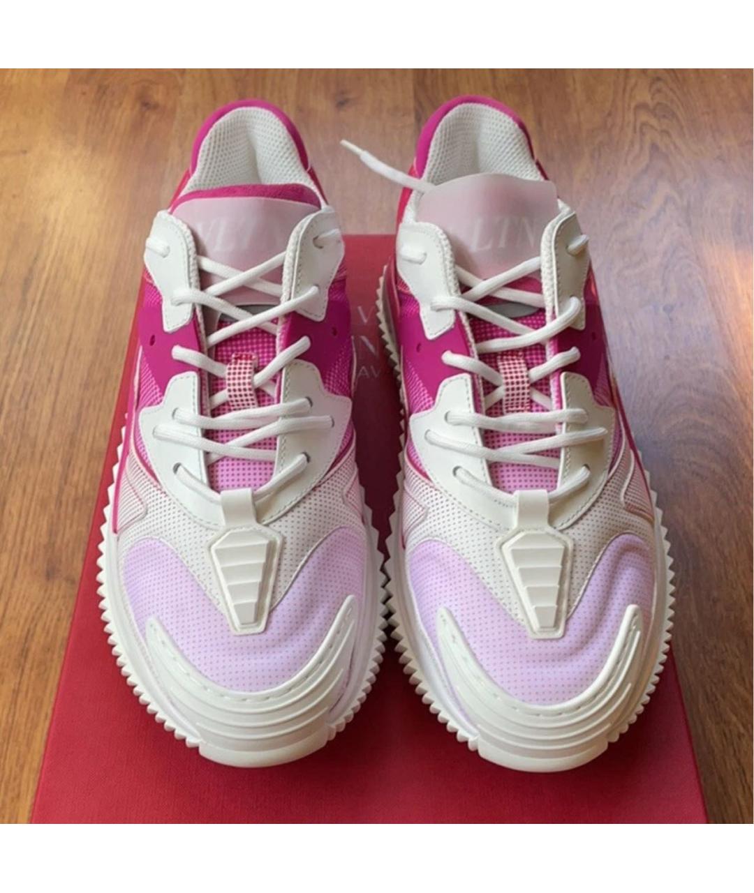 VALENTINO Розовые текстильные кроссовки, фото 2