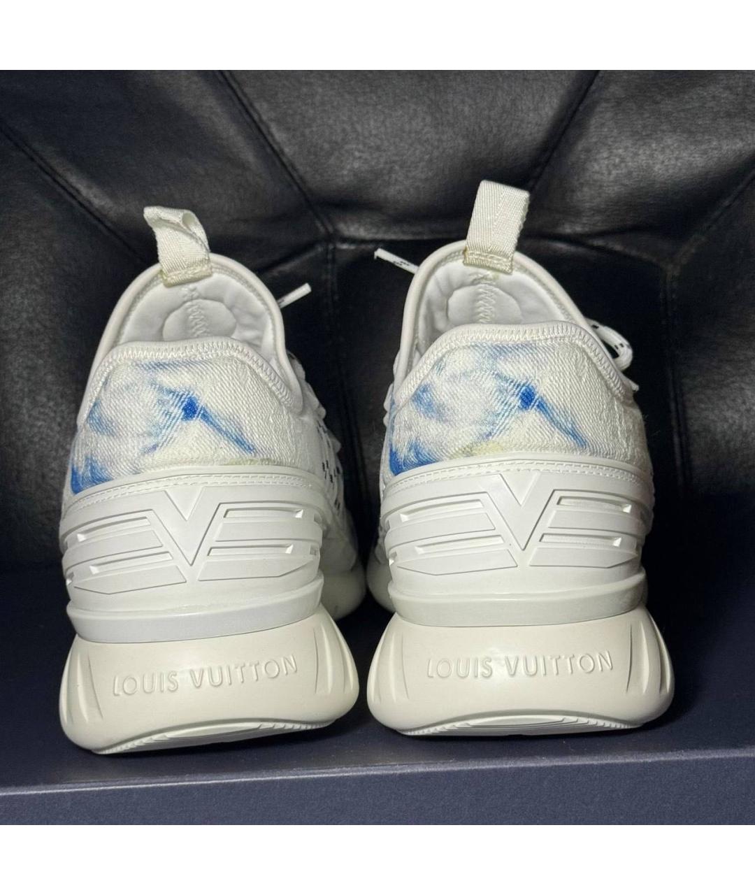 LOUIS VUITTON Белые текстильные низкие кроссовки / кеды, фото 2