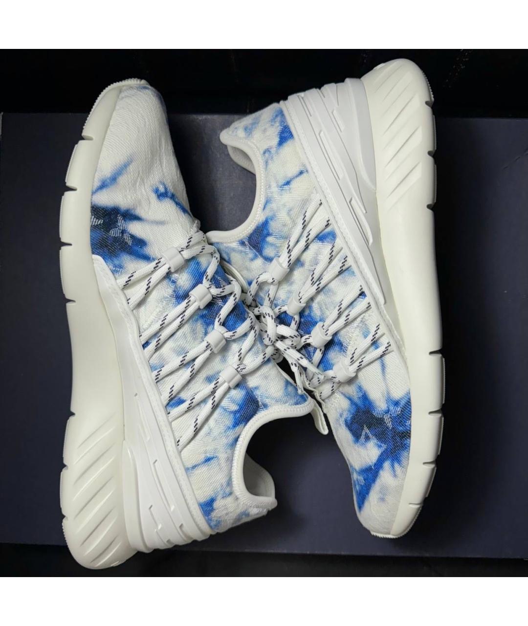 LOUIS VUITTON Белые текстильные низкие кроссовки / кеды, фото 4