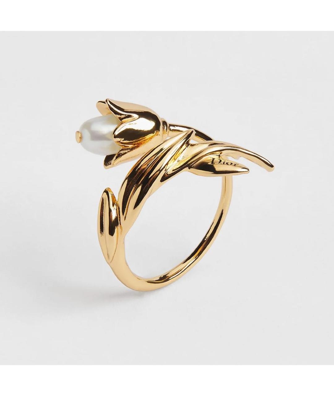 CHRISTIAN DIOR Золотое металлическое кольцо, фото 6