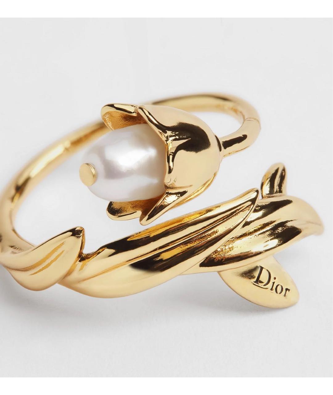 CHRISTIAN DIOR Золотое металлическое кольцо, фото 5