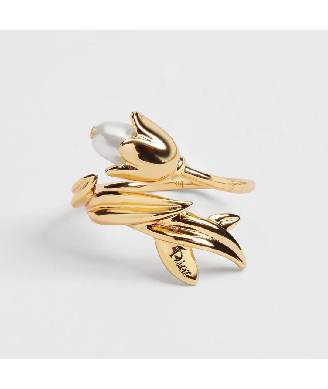 CHRISTIAN DIOR Золотое металлическое кольцо, фото 4