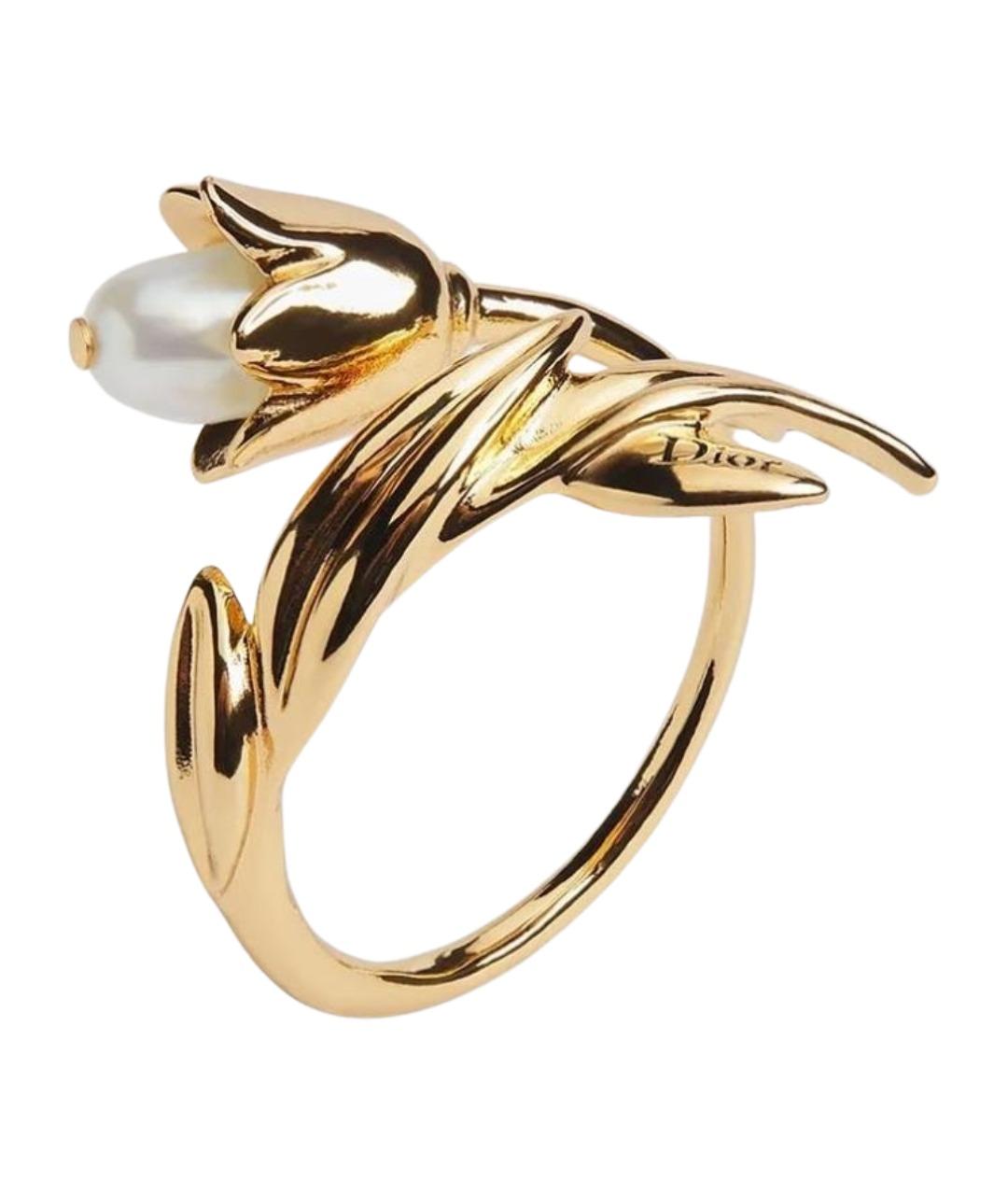 CHRISTIAN DIOR Золотое металлическое кольцо, фото 1