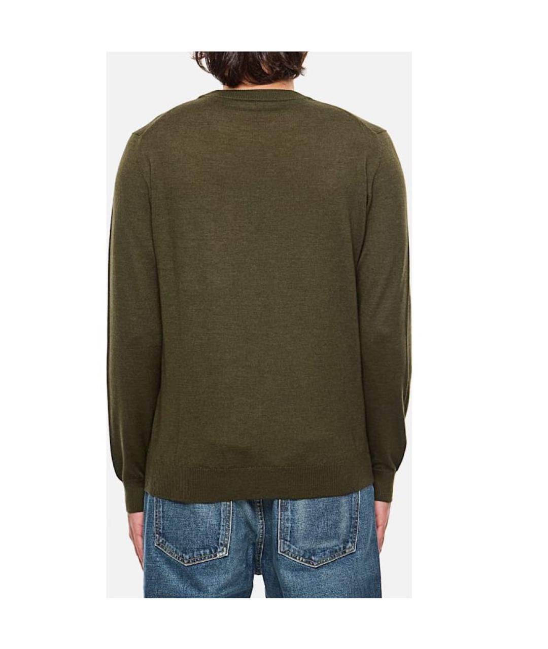 FENDI Хаки шерстяной джемпер / свитер, фото 3