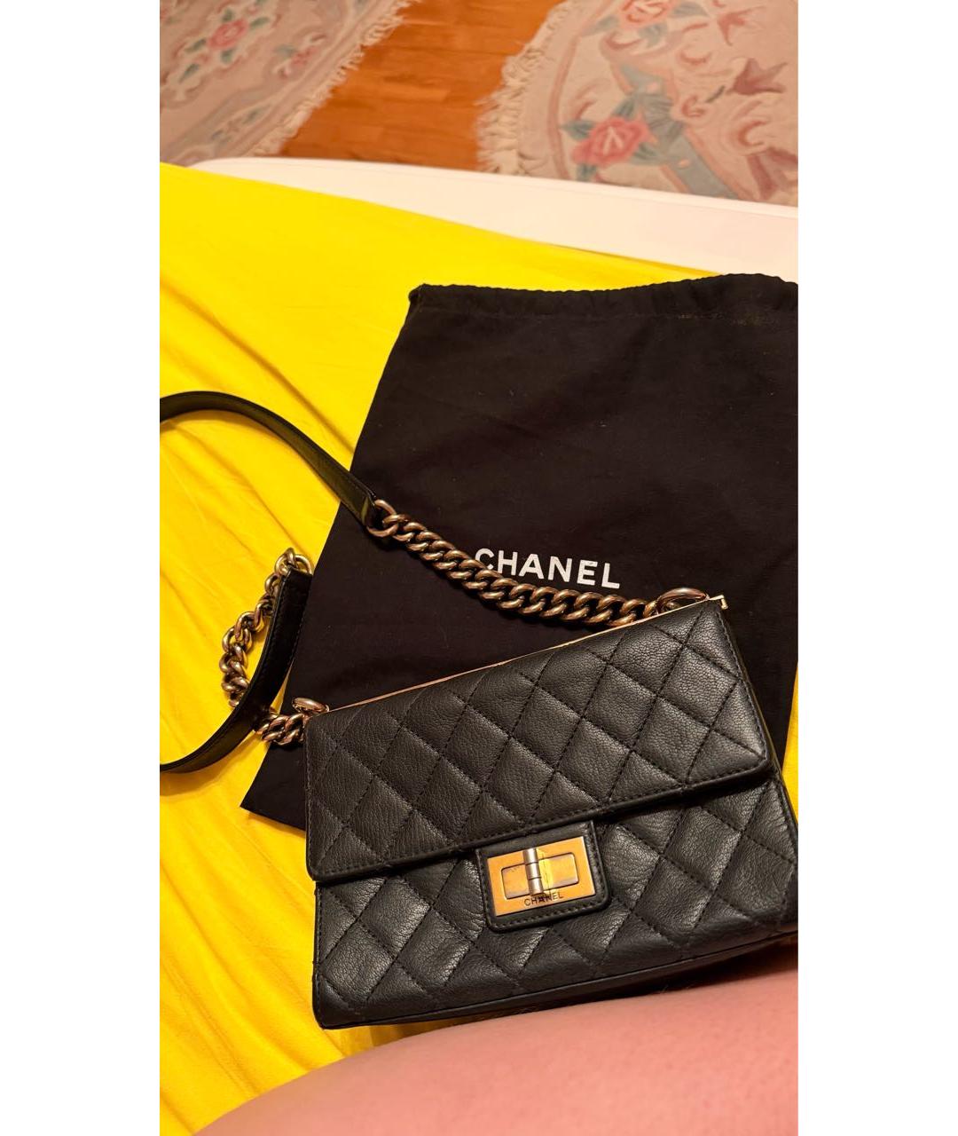 CHANEL Черная кожаная сумка через плечо, фото 6