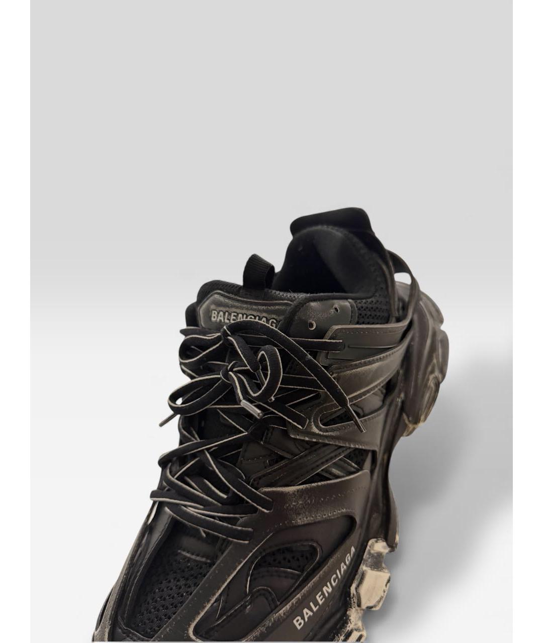 BALENCIAGA Черные текстильные низкие кроссовки / кеды, фото 4