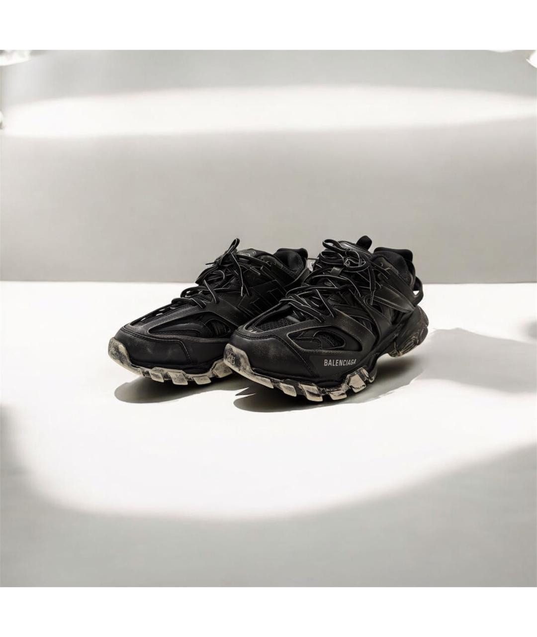 BALENCIAGA Черные текстильные низкие кроссовки / кеды, фото 3