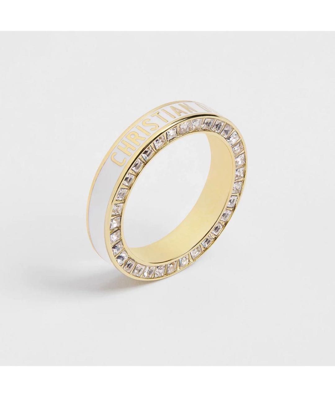 CHRISTIAN DIOR Белое металлическое кольцо, фото 4