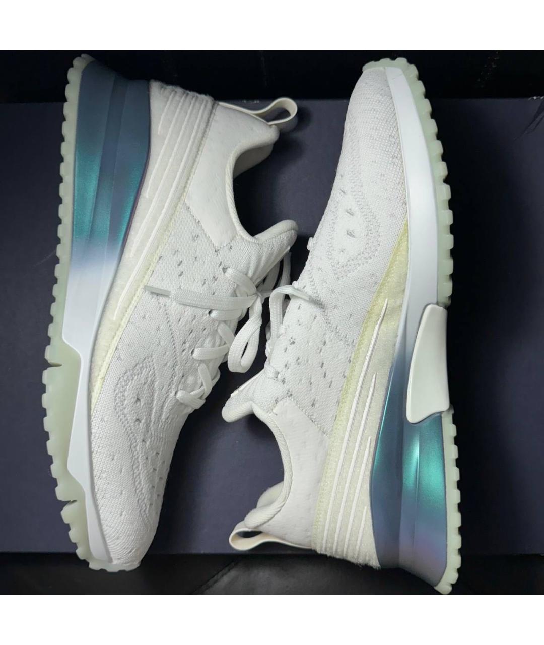 LOUIS VUITTON Белые текстильные низкие кроссовки / кеды, фото 3