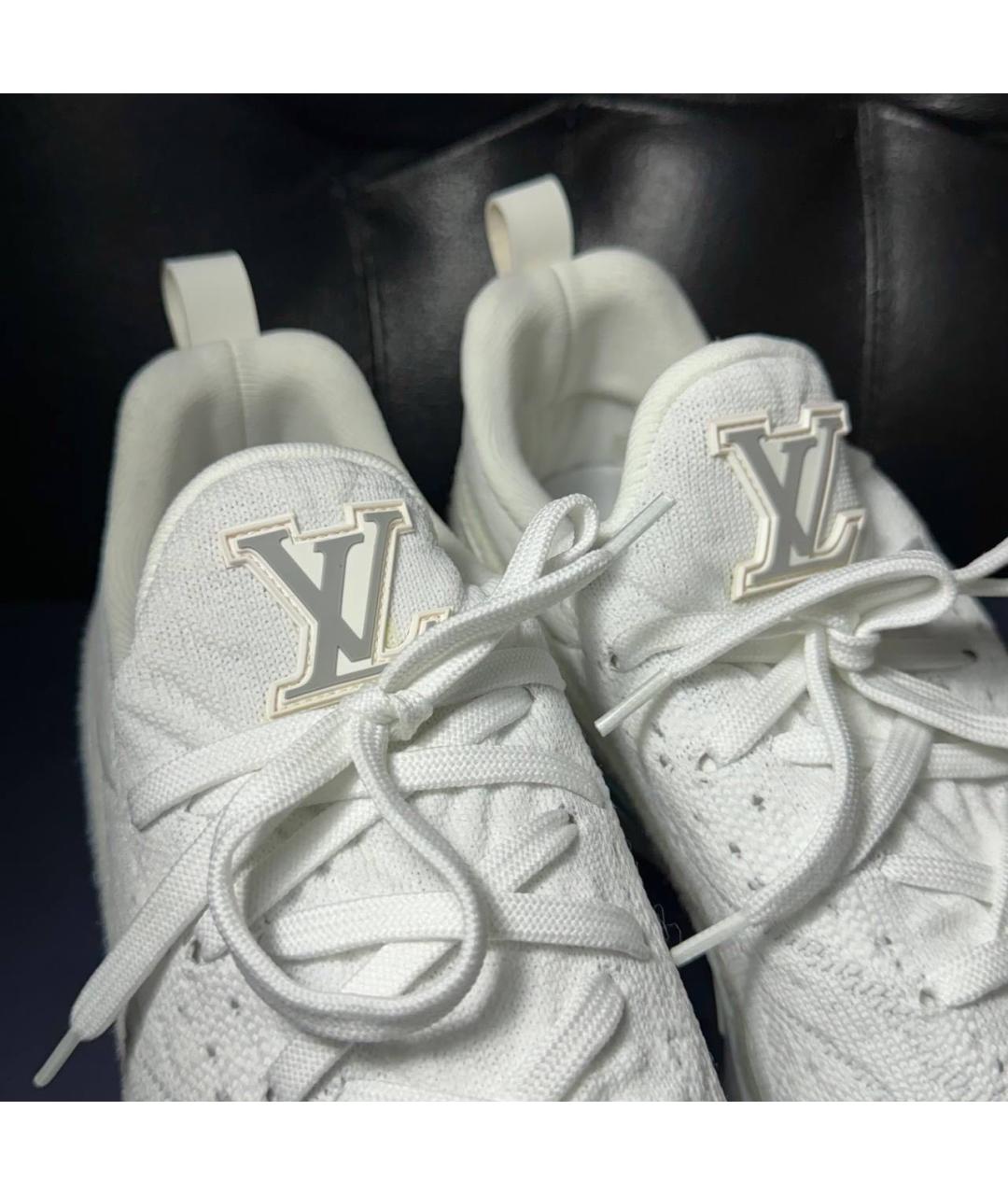 LOUIS VUITTON Белые текстильные низкие кроссовки / кеды, фото 7