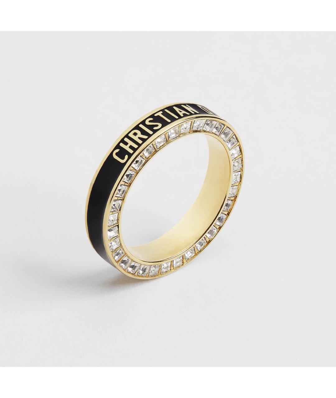 CHRISTIAN DIOR Черное металлическое кольцо, фото 5