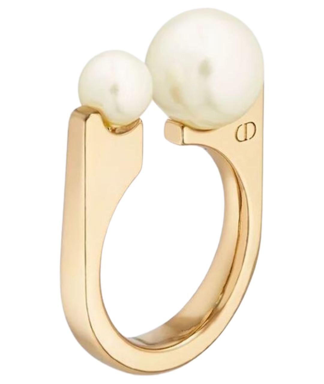 CHRISTIAN DIOR Золотое металлическое кольцо, фото 1