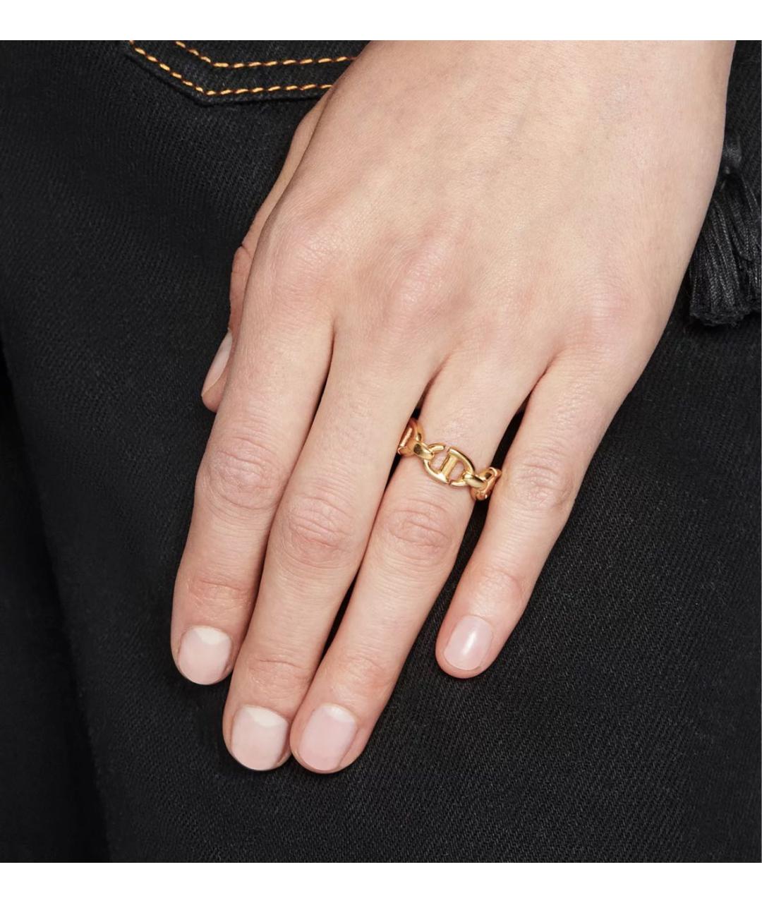CHRISTIAN DIOR Золотое металлическое кольцо, фото 2