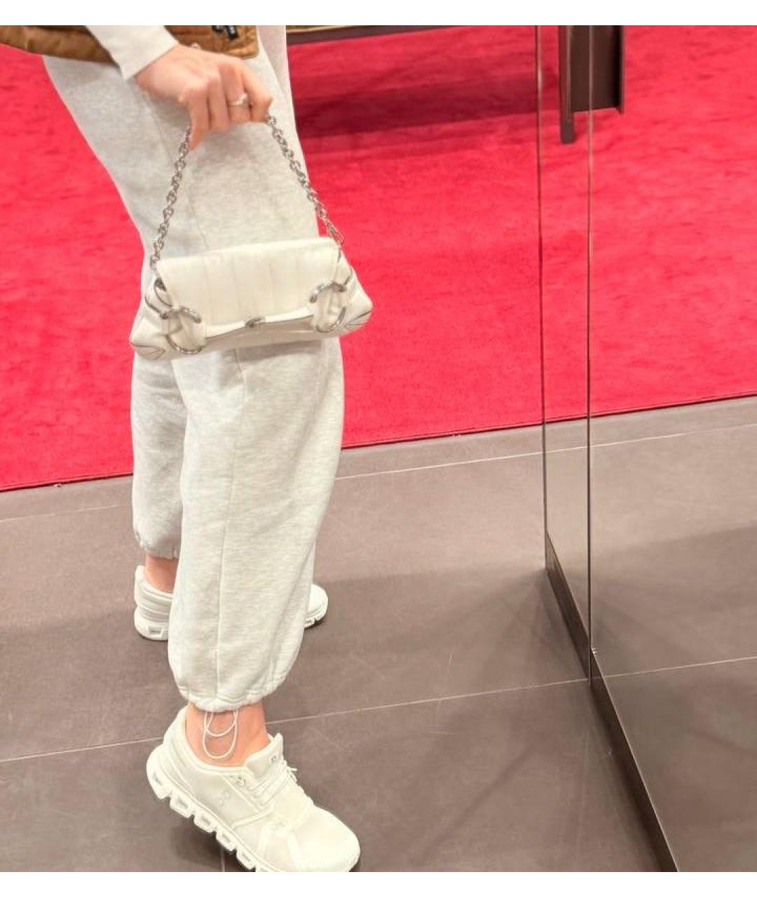 GUCCI Белая кожаная сумка с короткими ручками, фото 4