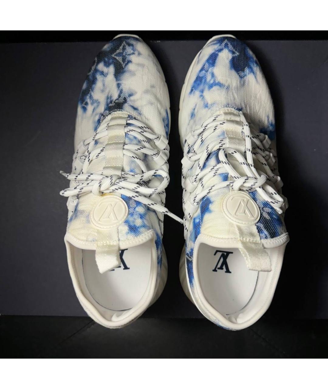 LOUIS VUITTON Белые текстильные низкие кроссовки / кеды, фото 6