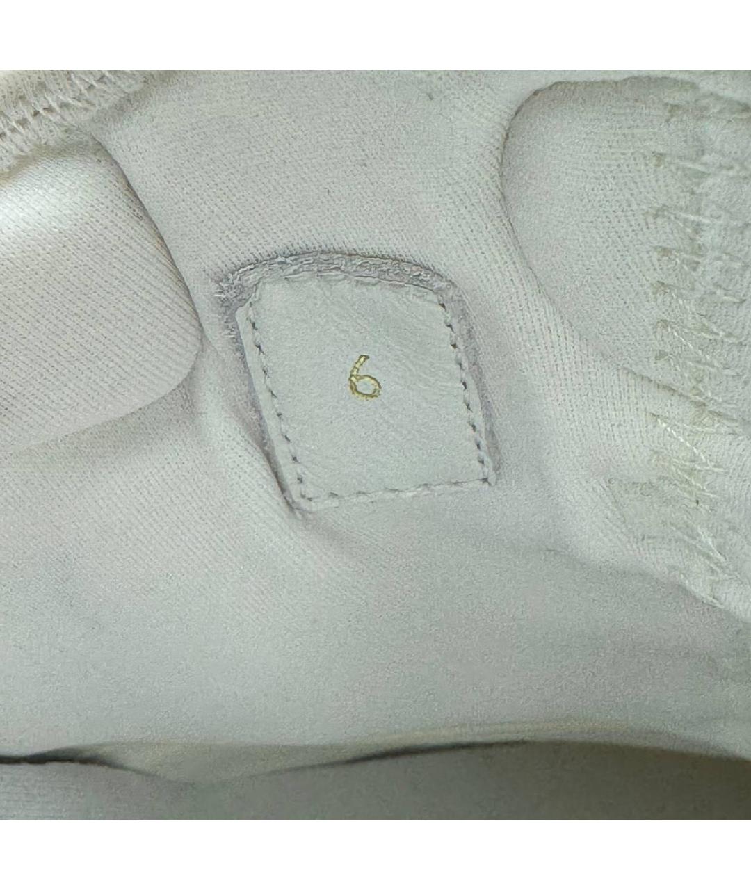 LOUIS VUITTON Белые текстильные низкие кроссовки / кеды, фото 5