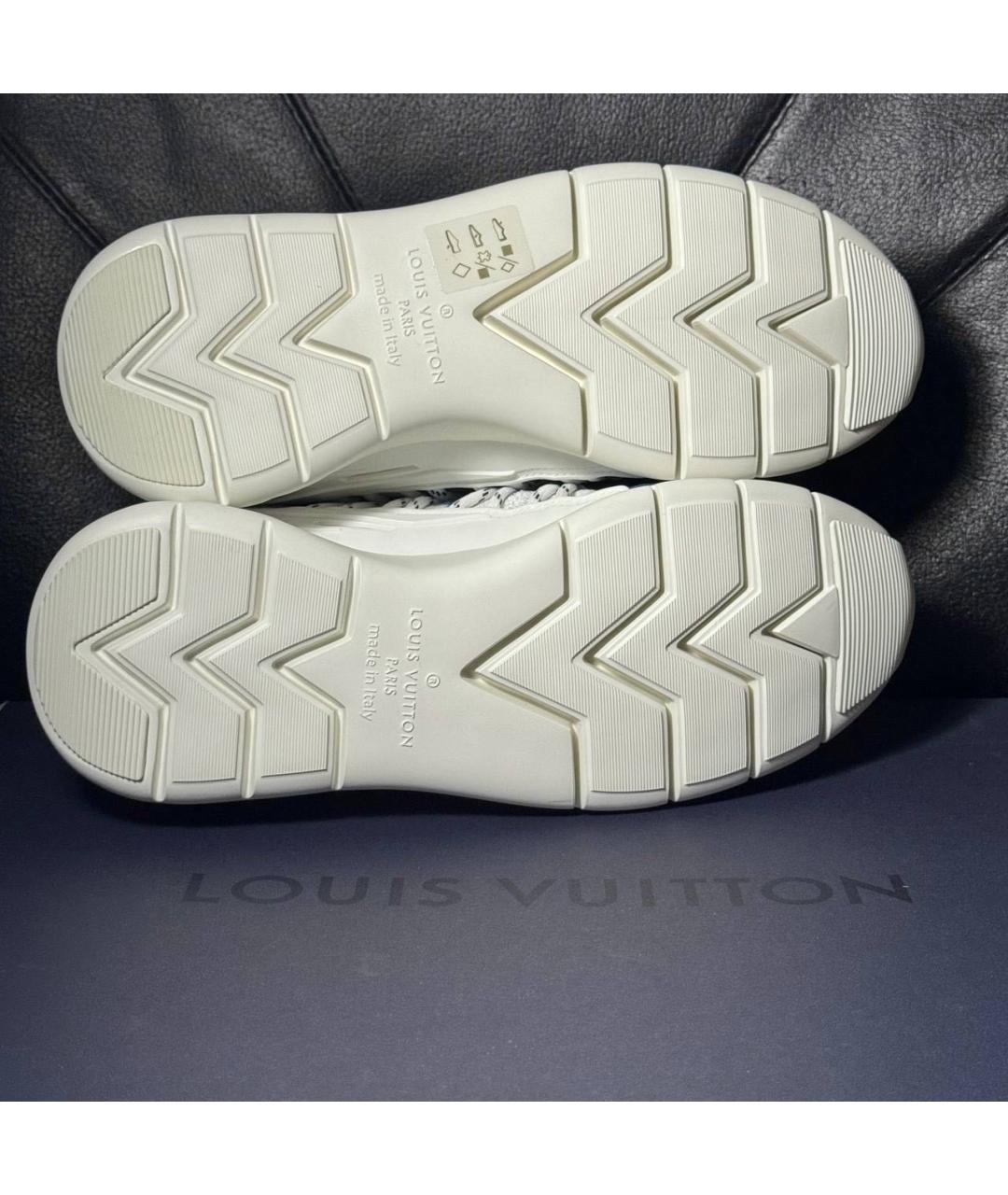 LOUIS VUITTON Белые текстильные низкие кроссовки / кеды, фото 8