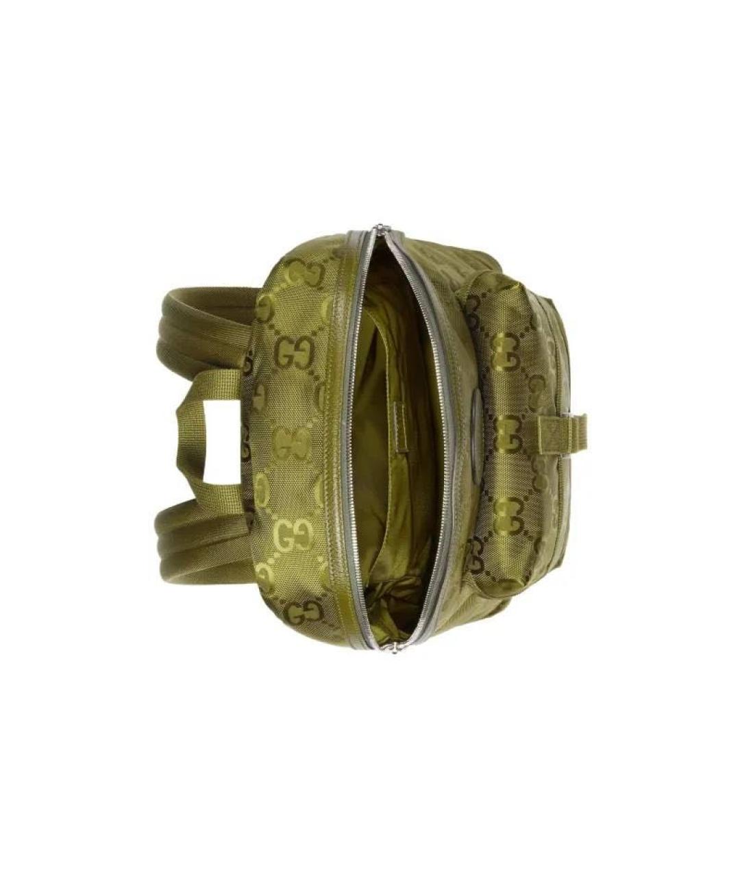 GUCCI Хаки тканевый рюкзак, фото 4