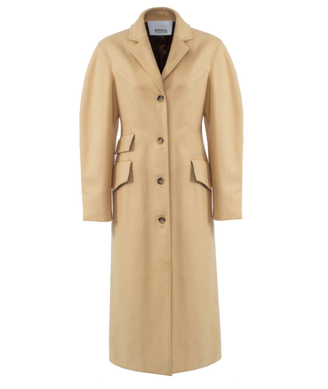 ERIKA CAVALLINI Бежевое шерстяное пальто, фото 1