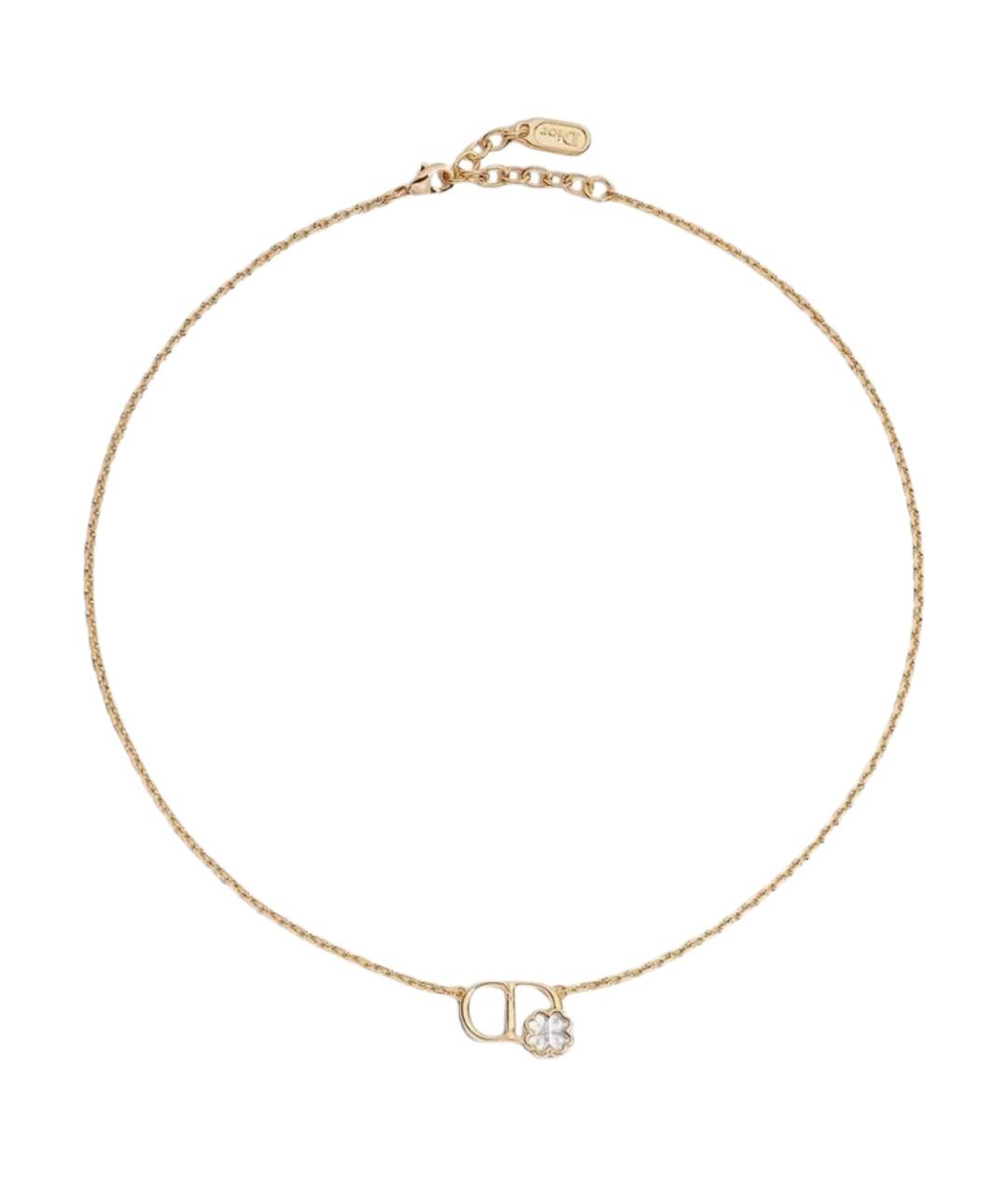 CHRISTIAN DIOR Золотое металлическое колье, фото 1