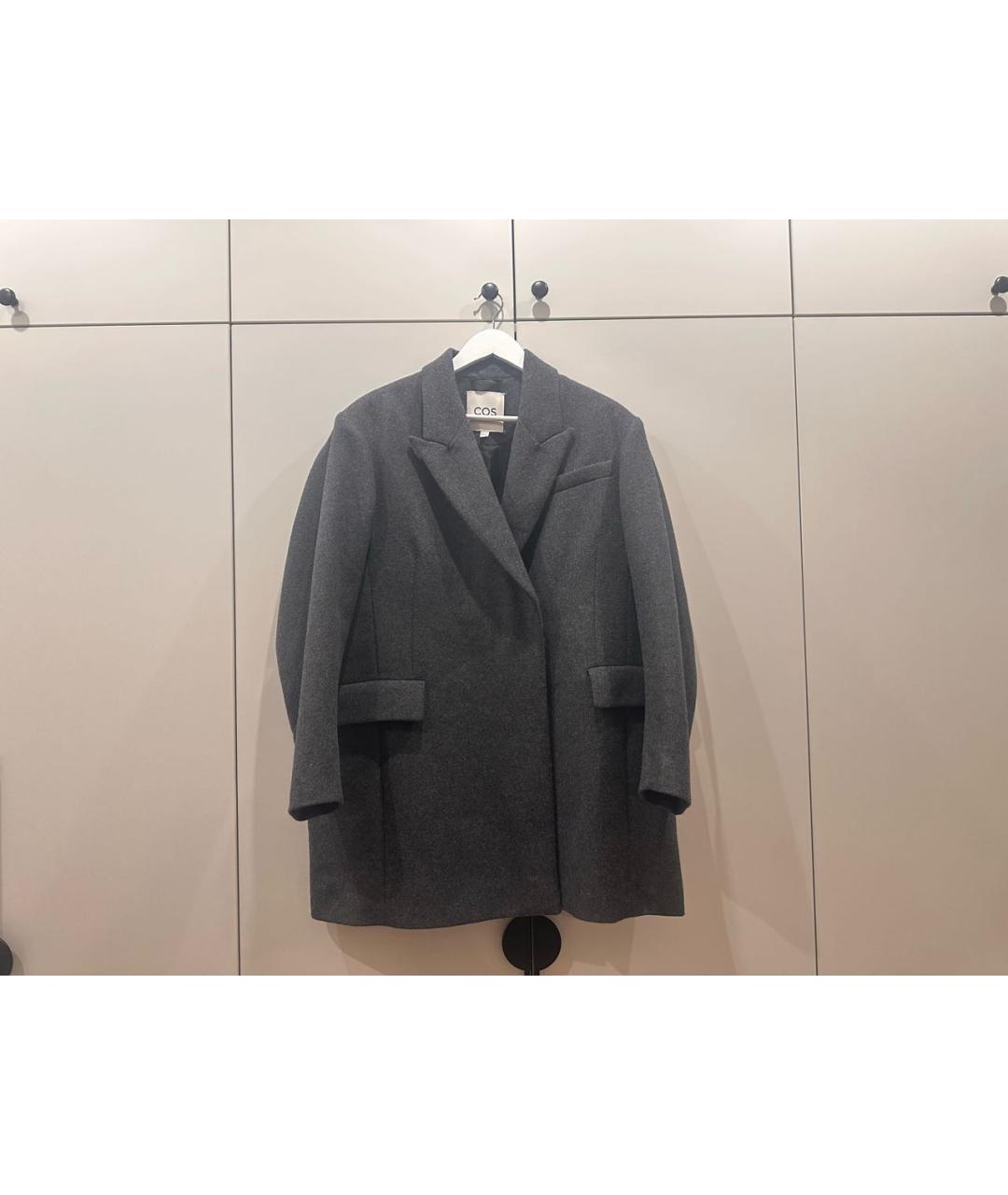 COS Серое шерстяное пальто, фото 9