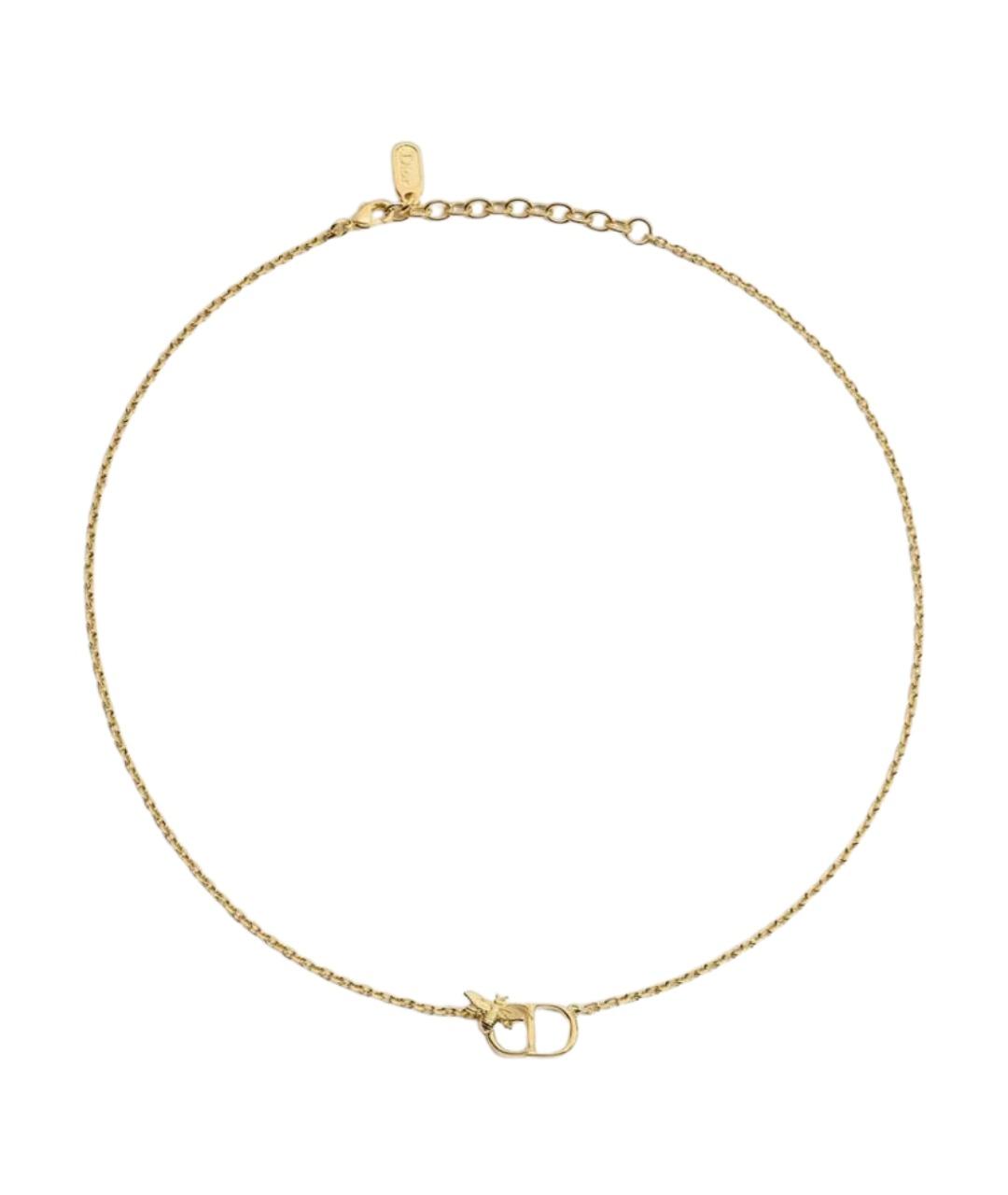 CHRISTIAN DIOR Золотое металлическое колье, фото 1