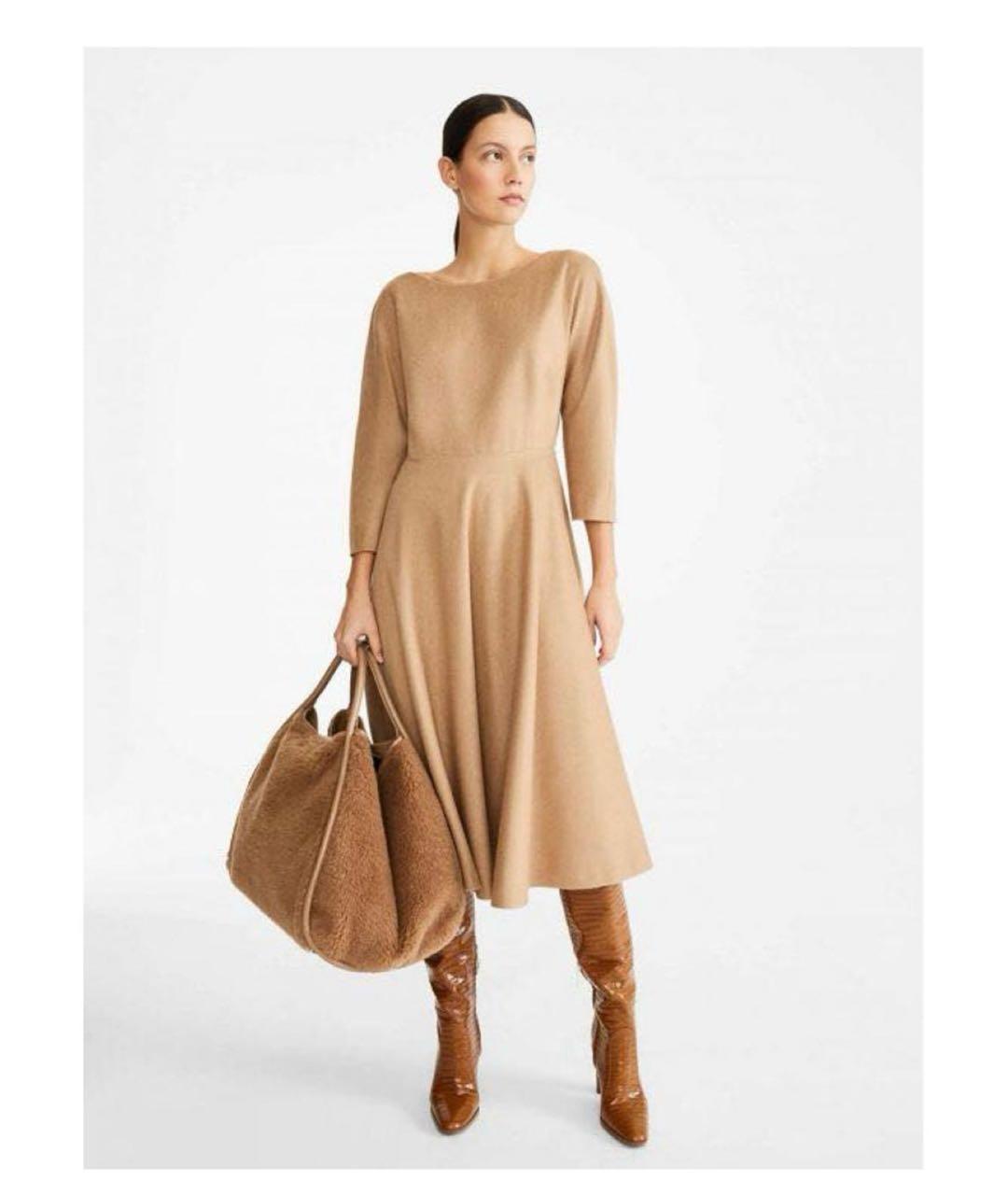 MAX MARA Бордовое шерстяное платье, фото 8