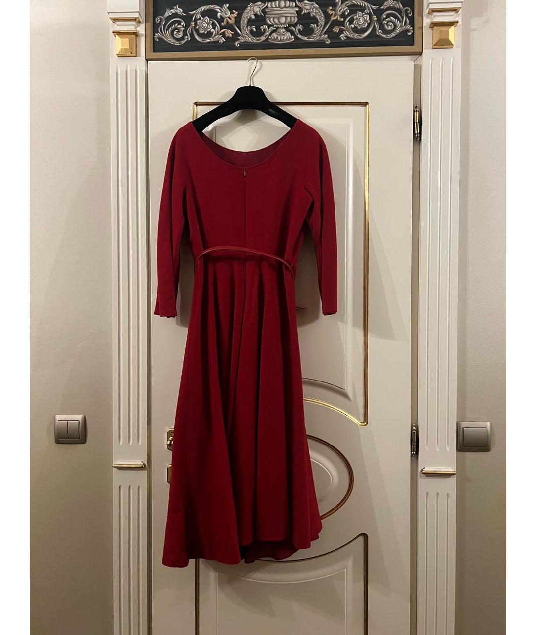 MAX MARA Бордовое шерстяное платье, фото 2