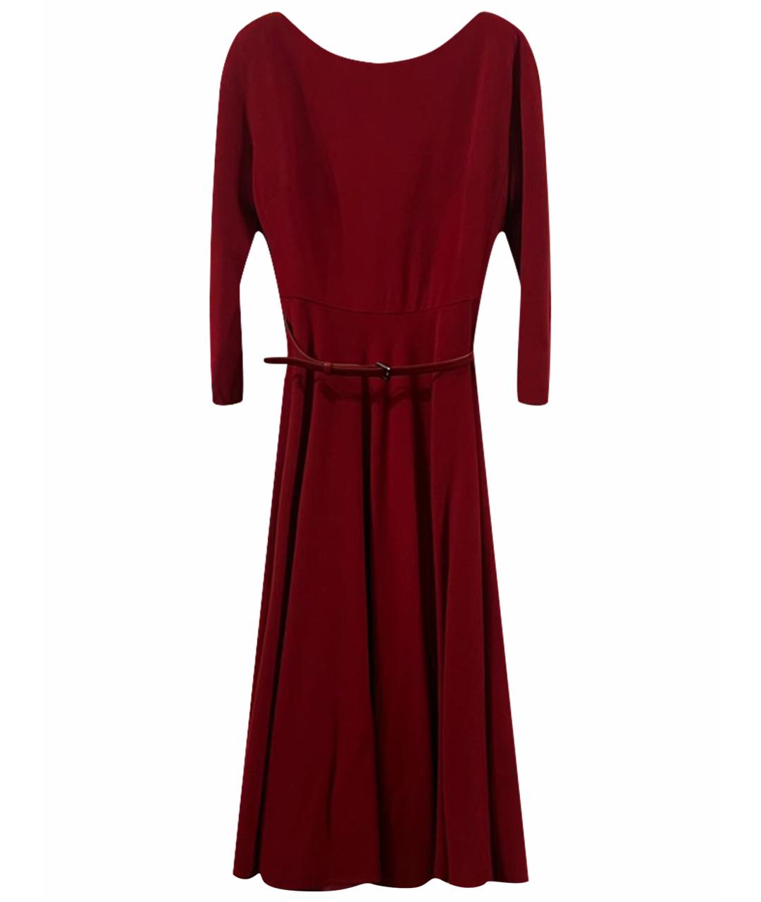 MAX MARA Бордовое шерстяное платье, фото 1