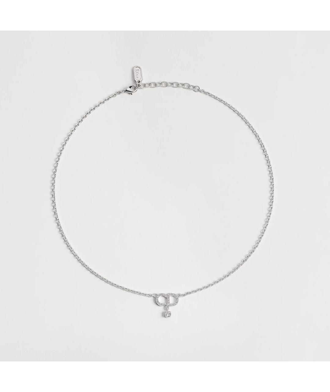 CHRISTIAN DIOR Серебряное металлическое колье, фото 4