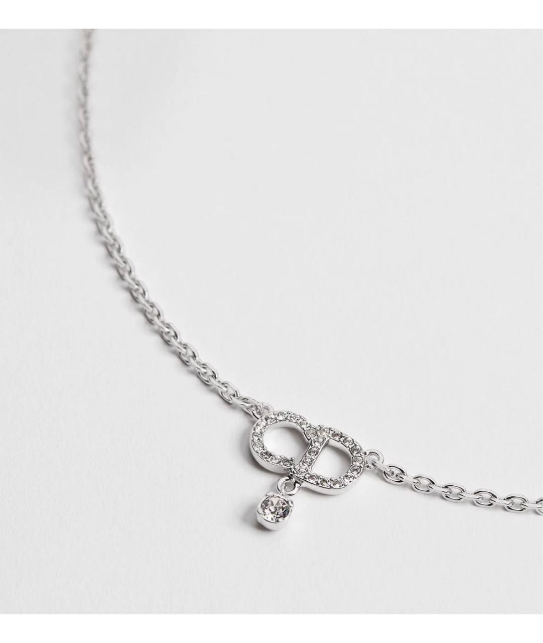 CHRISTIAN DIOR Серебряное металлическое колье, фото 3