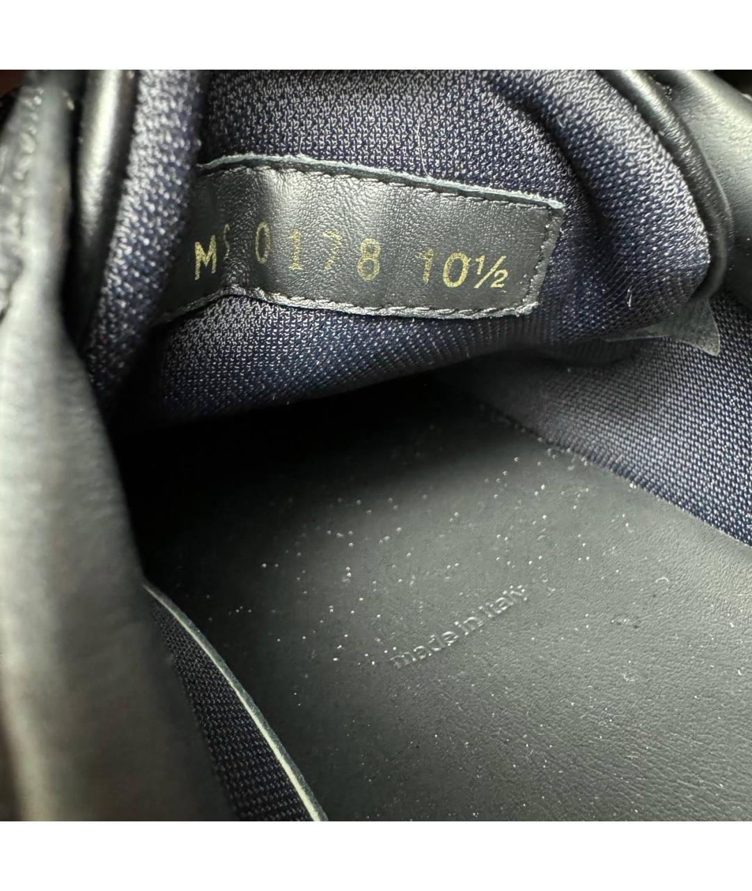 LOUIS VUITTON Черные кожаные низкие кроссовки / кеды, фото 5