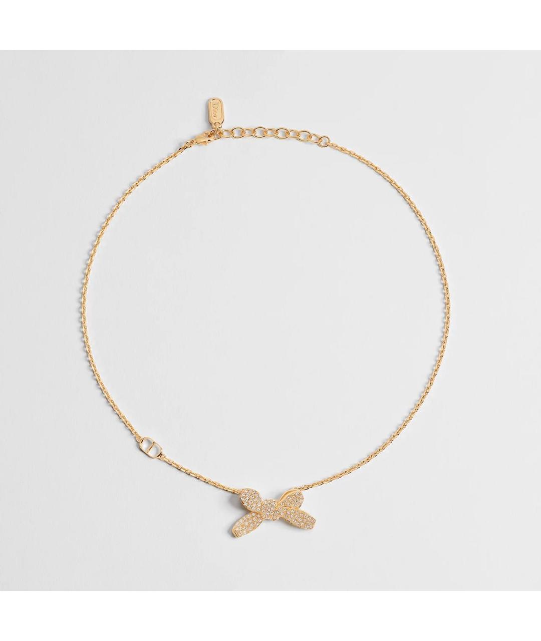 CHRISTIAN DIOR Золотое металлическое колье, фото 4