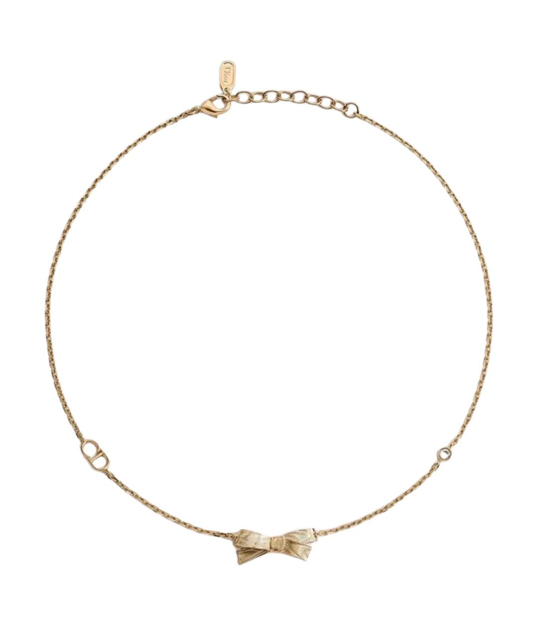 CHRISTIAN DIOR Золотое металлическое колье, фото 1