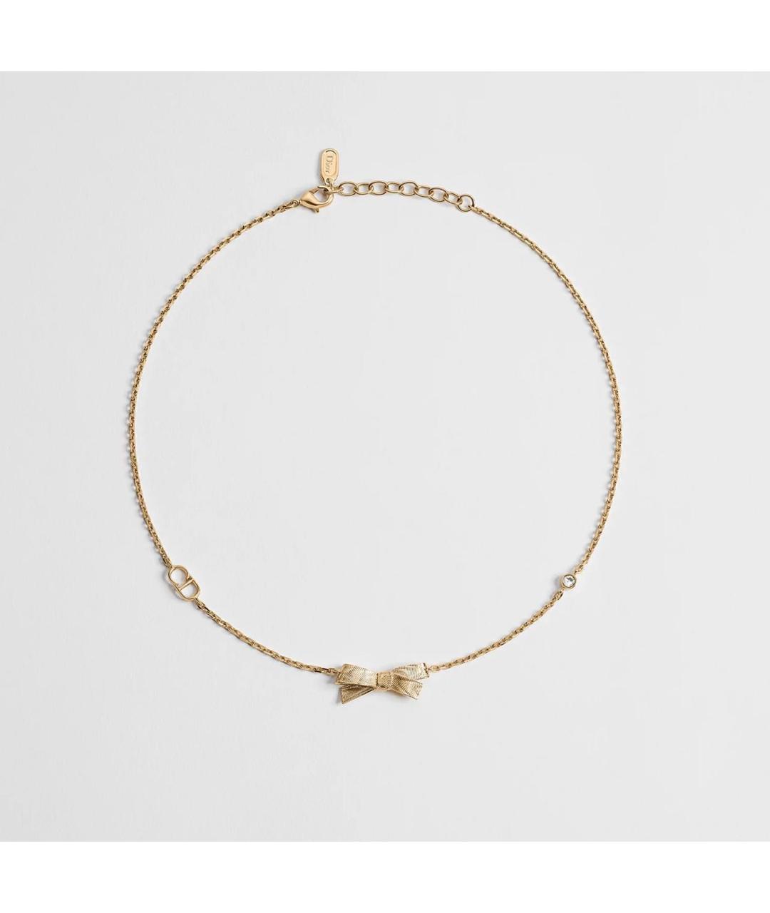 CHRISTIAN DIOR Золотое металлическое колье, фото 3