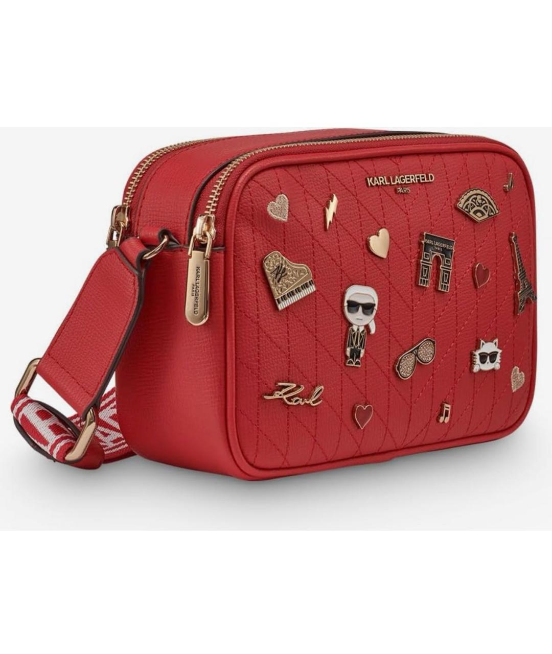 KARL LAGERFELD Красная сумка через плечо, фото 2