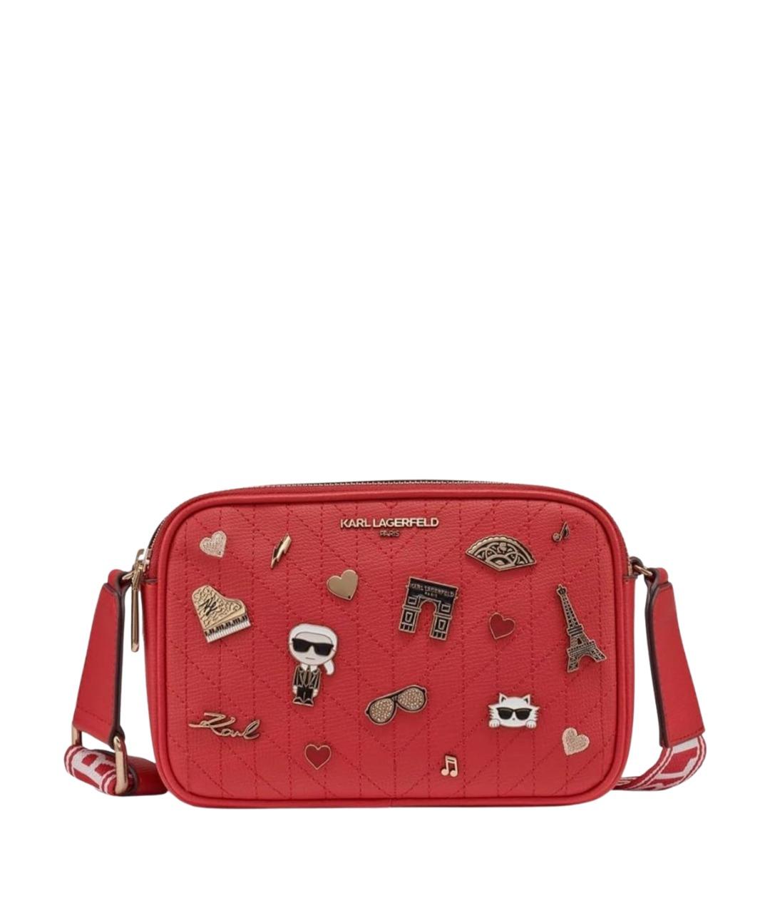 KARL LAGERFELD Красная сумка через плечо, фото 1