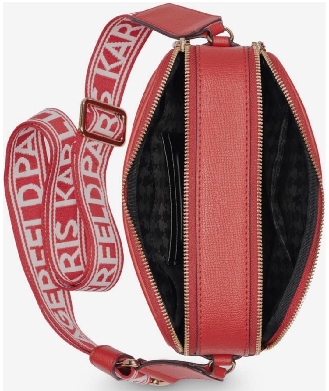 KARL LAGERFELD Красная сумка через плечо, фото 4