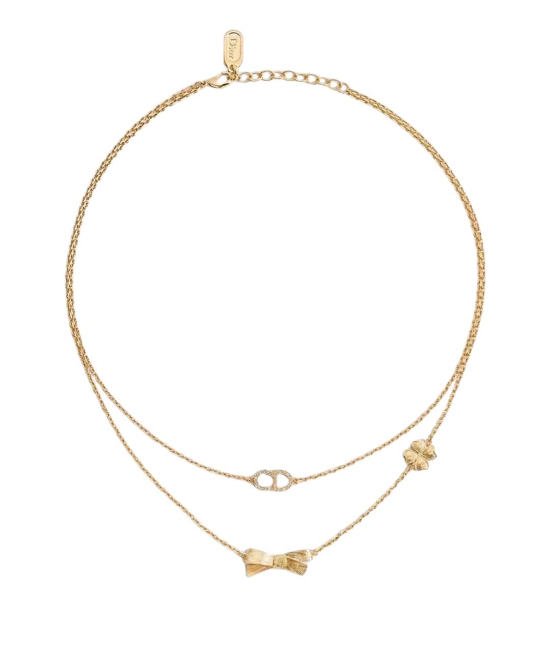 CHRISTIAN DIOR Золотое металлическое колье, фото 1