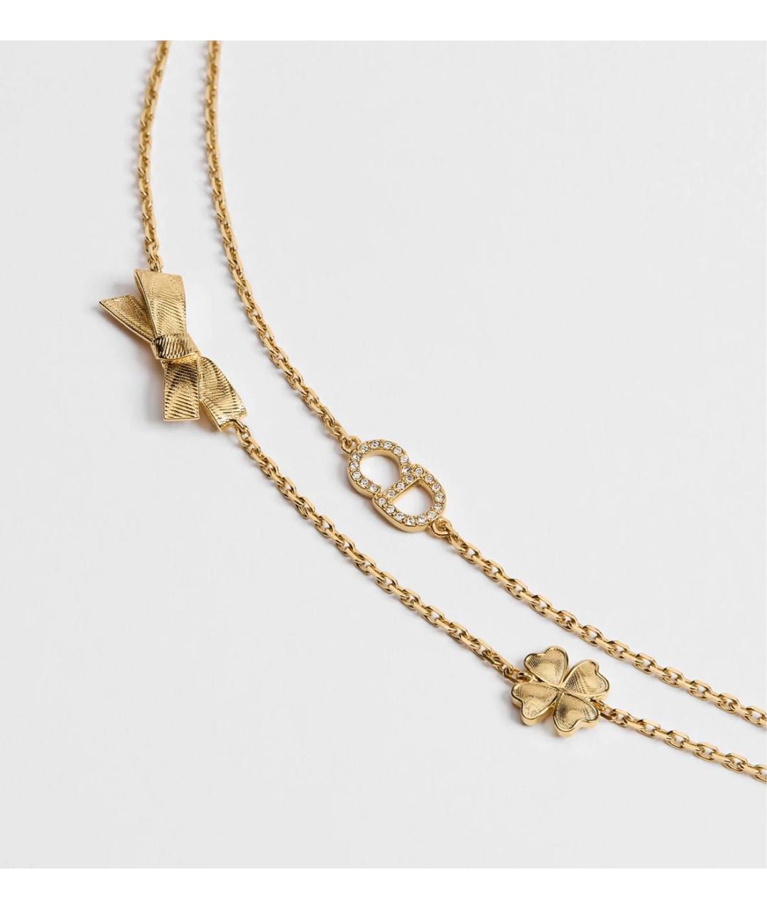 CHRISTIAN DIOR Золотое металлическое колье, фото 4