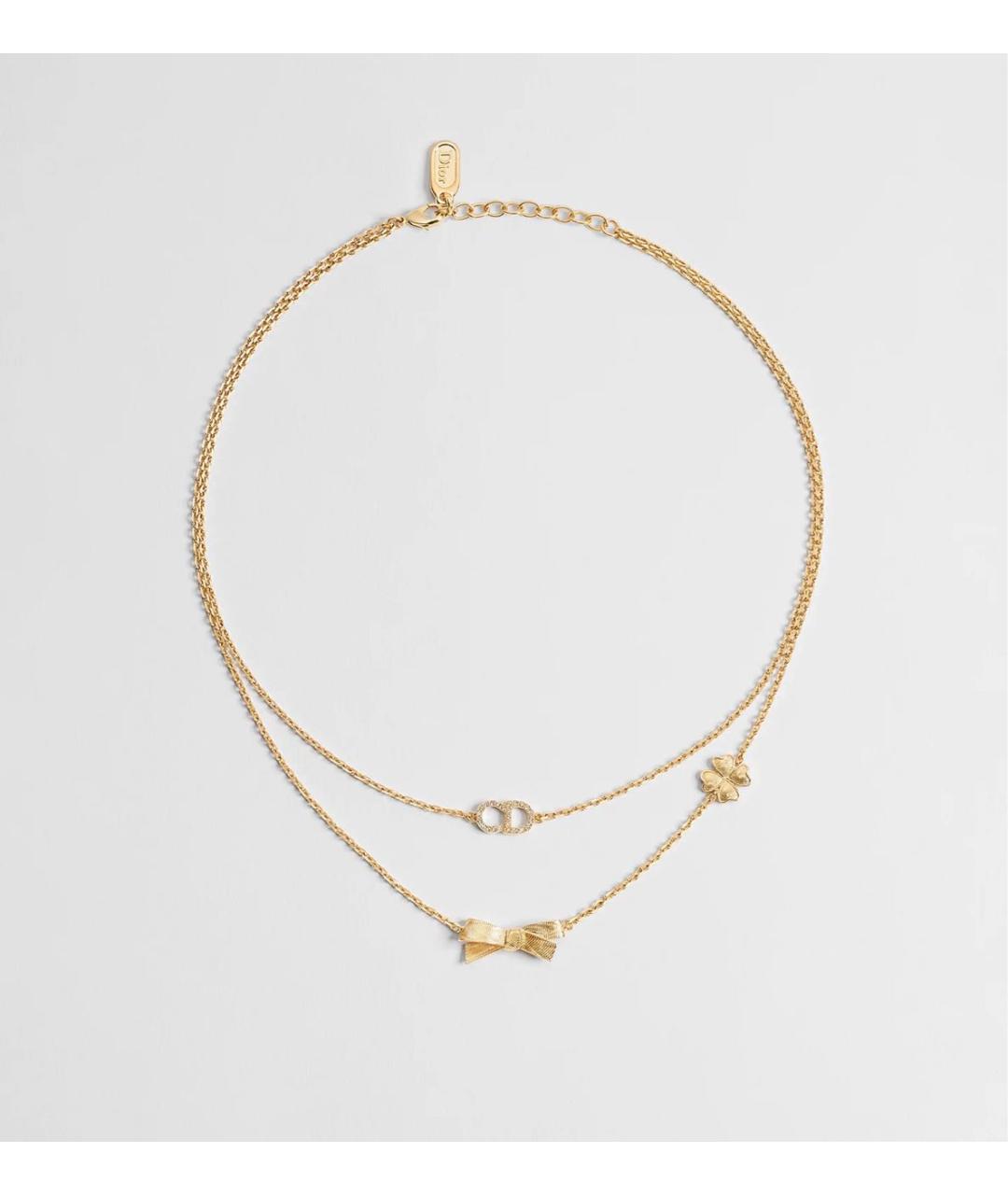 CHRISTIAN DIOR Золотое металлическое колье, фото 5