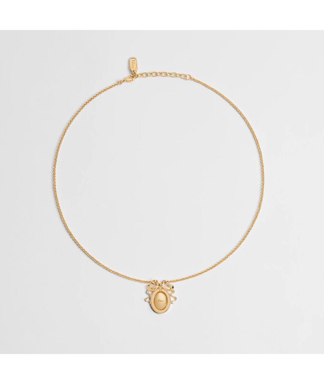 CHRISTIAN DIOR Золотое металлическое колье, фото 4