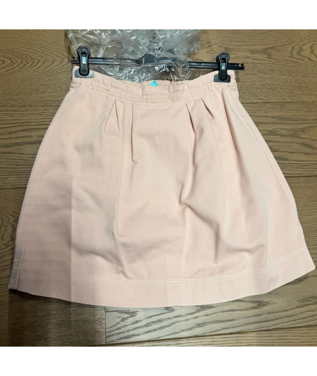 FENDI Розовая хлопковая юбка мини, фото 4
