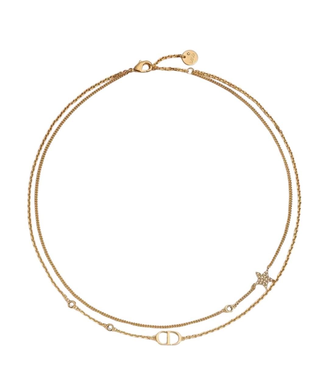 CHRISTIAN DIOR Золотое металлическое колье, фото 1