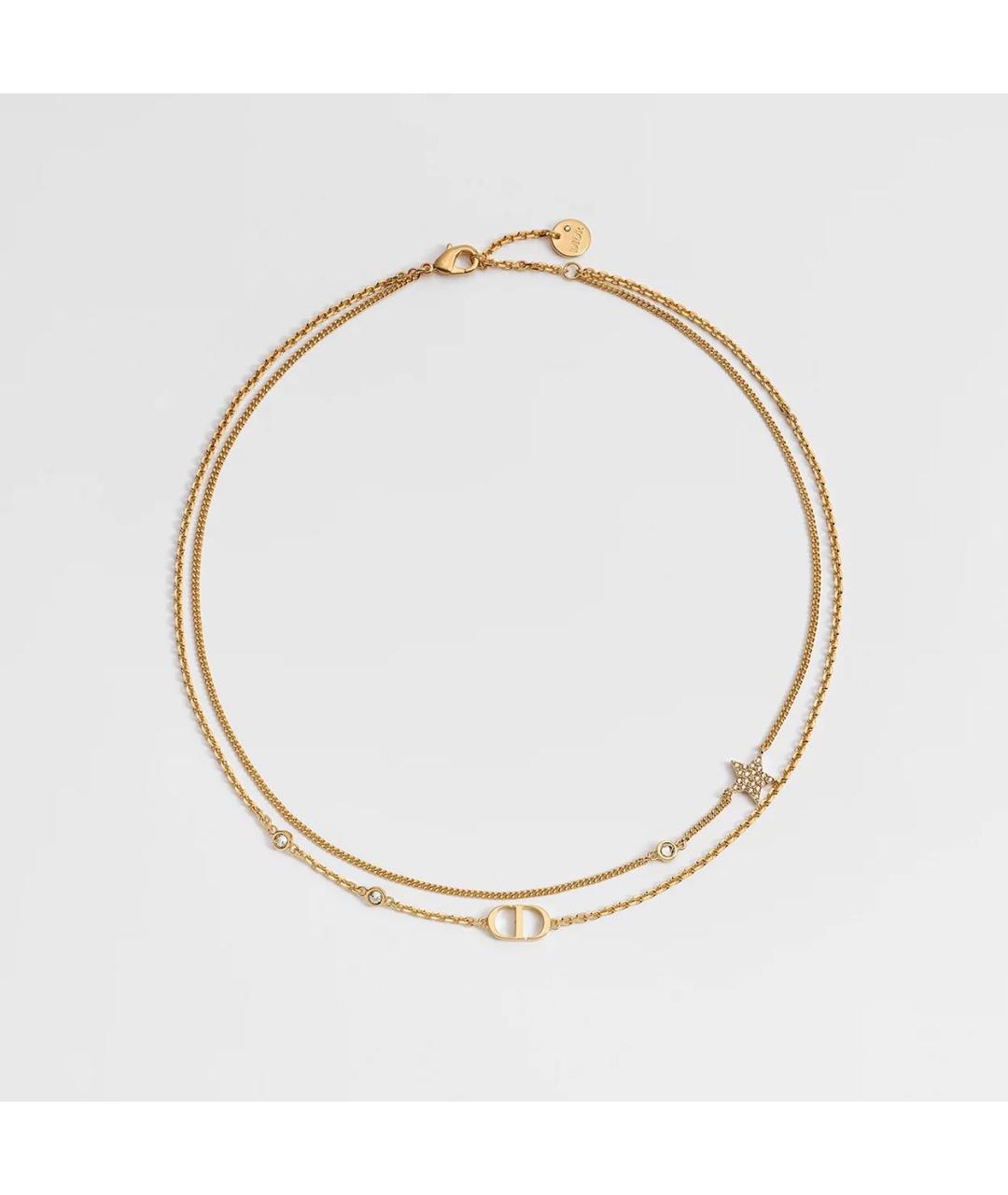 CHRISTIAN DIOR Золотое металлическое колье, фото 5