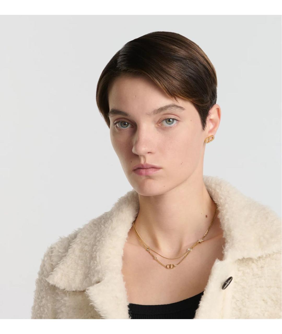 CHRISTIAN DIOR Золотое металлическое колье, фото 2