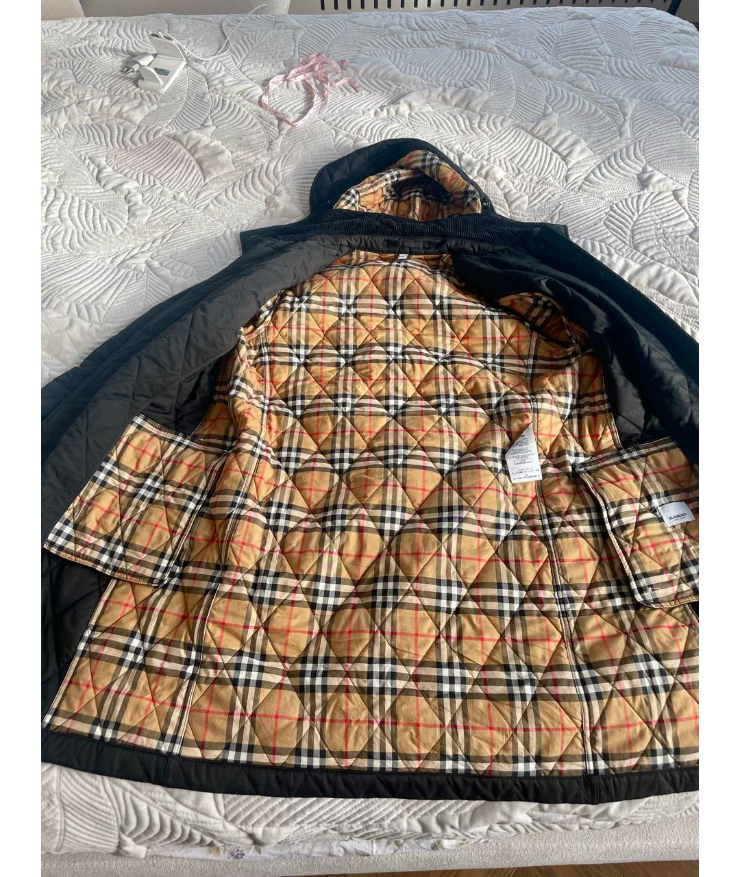 BURBERRY Черная хлопковая куртка, фото 5