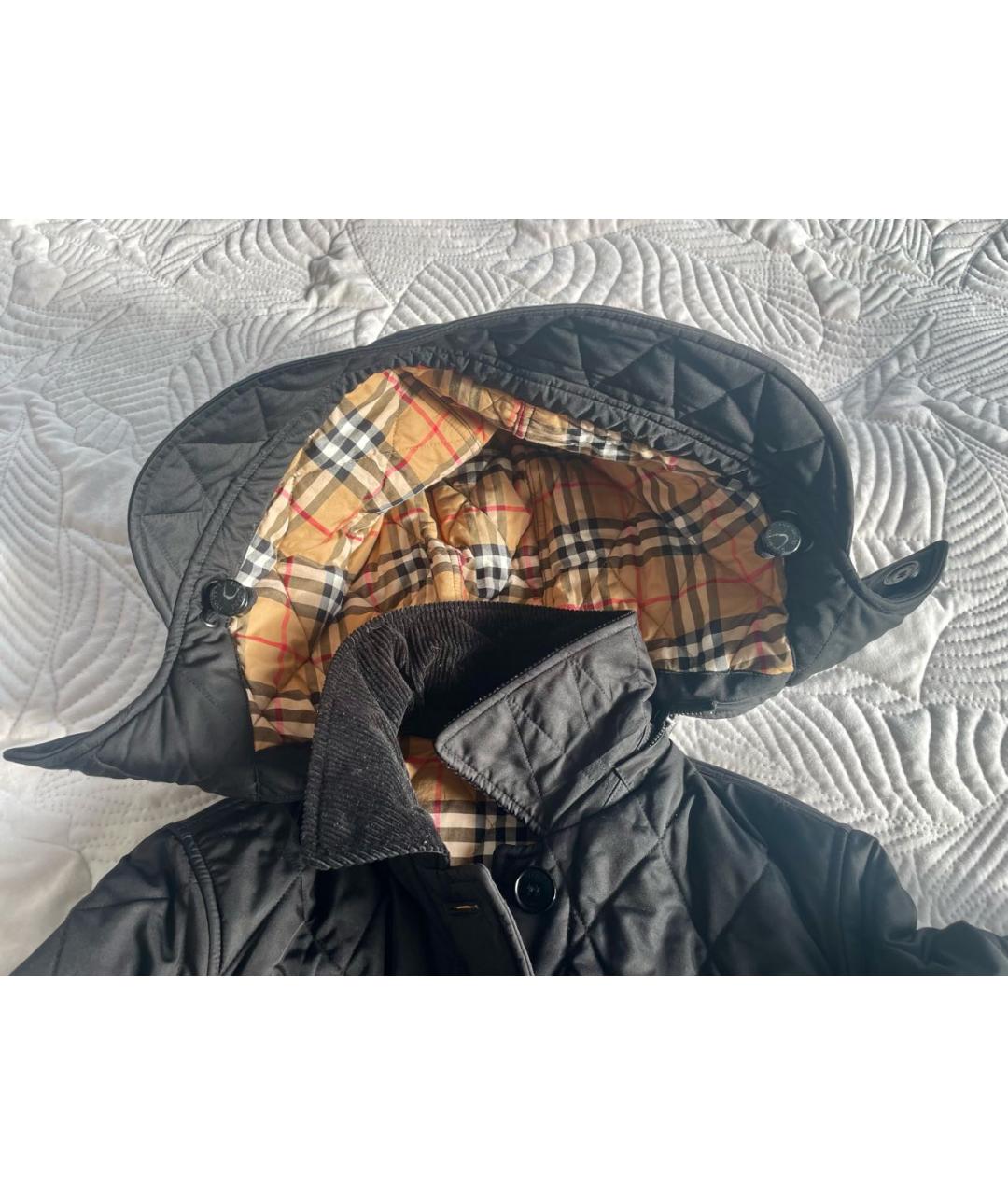 BURBERRY Черная хлопковая куртка, фото 4