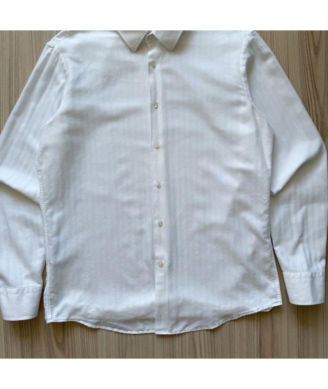 HUGO BOSS Белая хлопковая классическая рубашка, фото 3